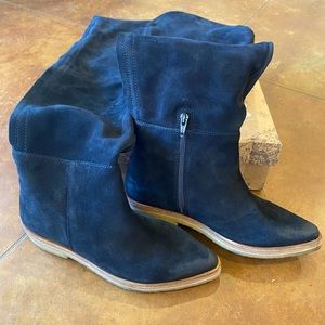NWT Free People Banks Over The Knee boots size 7.5 Black Suede